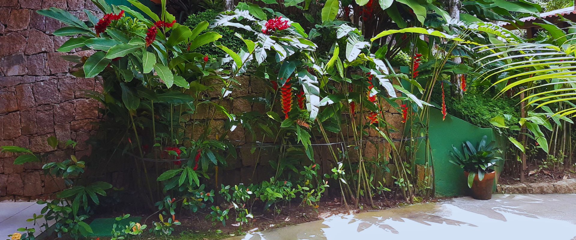 Piscina e estrutura do Recanto Leões de Ouro